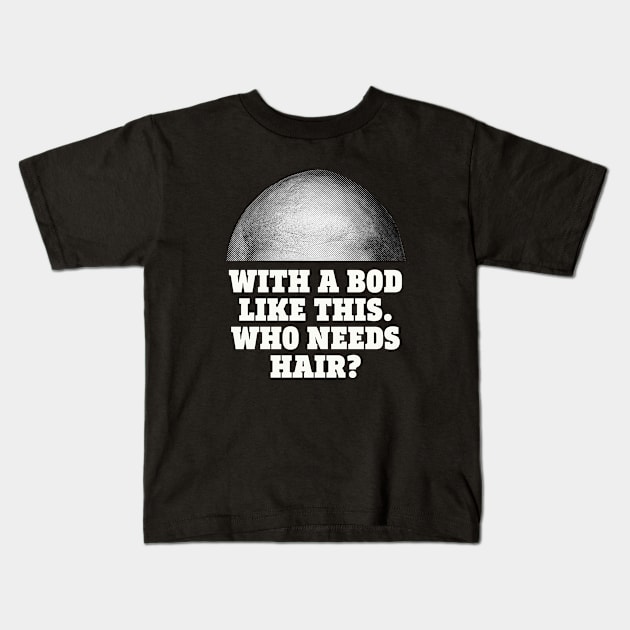 Bald head Kids T-Shirt by ölümprints